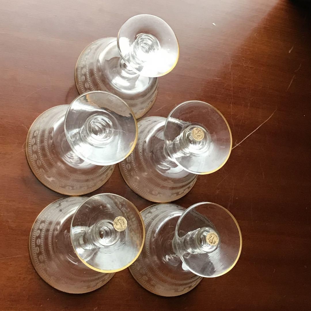 金彩オールドバカラBACCARAT☆エトワールEtoiles☆チェリー酒用 金彩オールドバカラBACCARAT☆エトワールEtoiles☆チェリー酒用