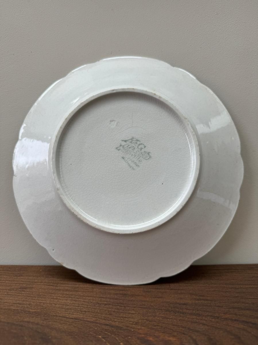 フランスヴィンテージ リュネヴィル パールリムオクトゴナルプレート 2枚セット フランスヴィンテージ リュネヴィル パールリムオクトゴナル