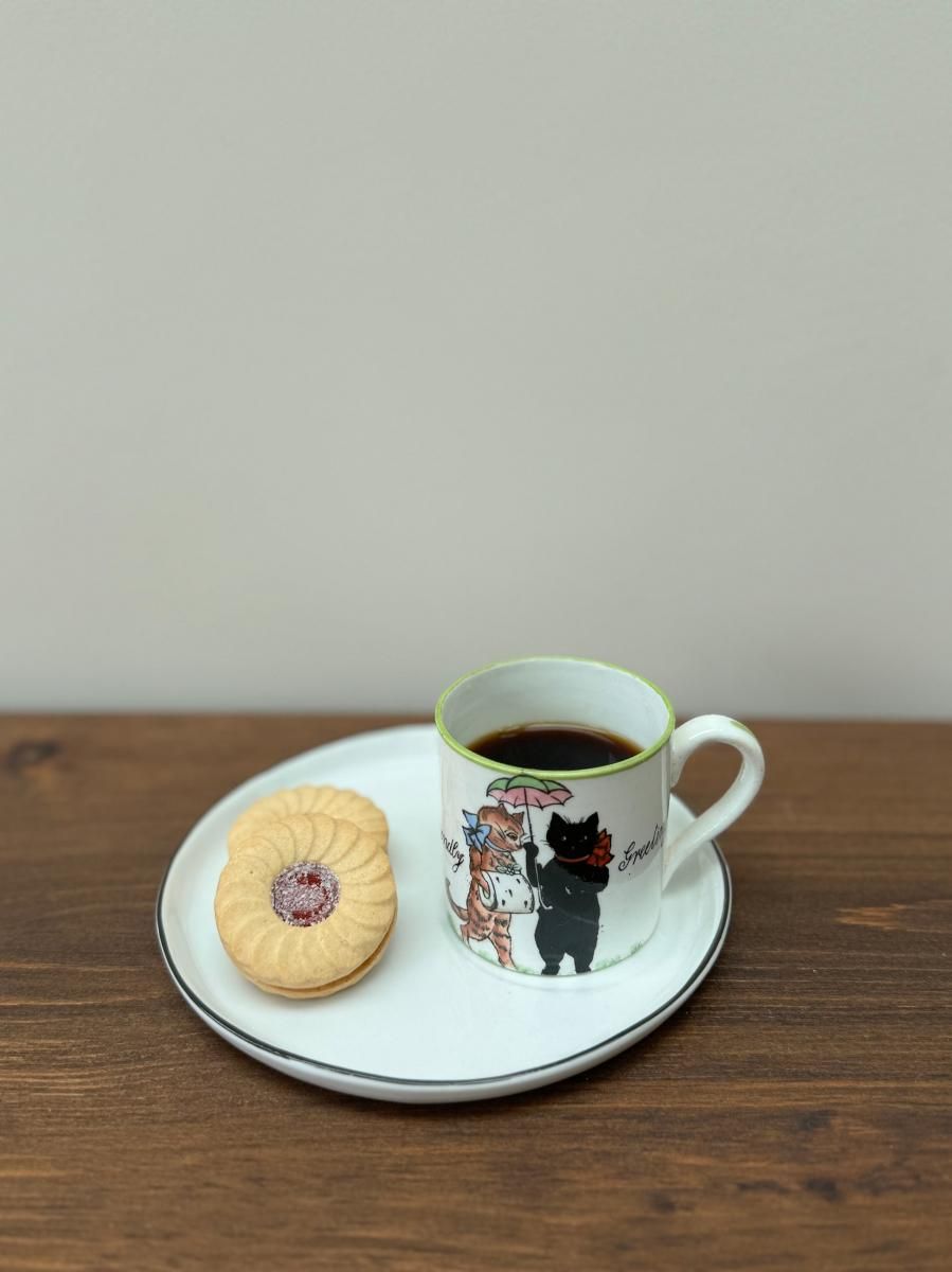 ハマースレイ　デミタスカップ ヴィンテージHammersley&Co猫イラストデミタスカップ