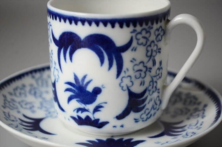 ヴィンテージアラビア北欧デミタスカップ優雅な鳥と花