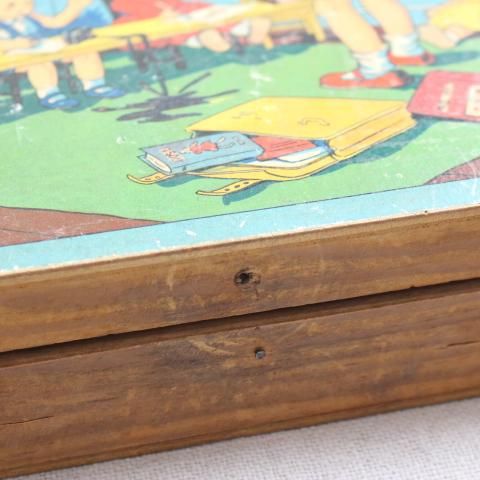 フランスヴィンテージ キューブの木のおもちゃ パズル '50s フランスヴィンテージ キューブの木のおもちゃ パズル '50s