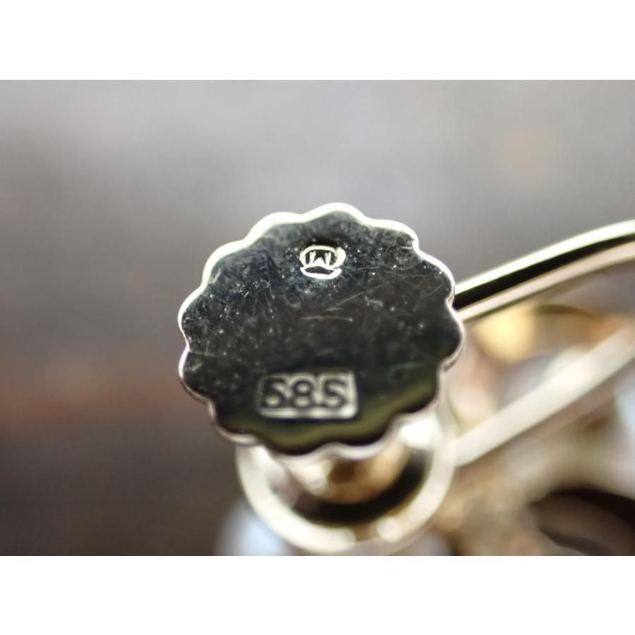 ヴィンテージ ミキモト K14 あこや真珠 イヤリング - ANTIQUE LEAVES ヴィンテージ ミキモト K14 あこや真珠 イヤリング - ANTIQUE LEAVES