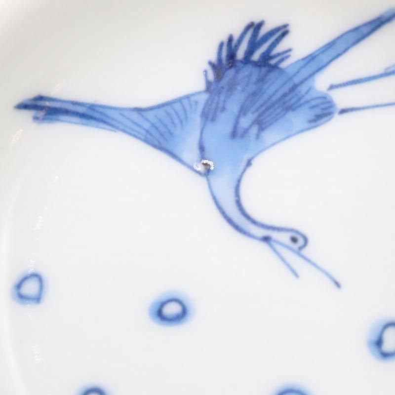 手描き 染付 深豆皿 四角形 呉須 藍 ミニ 手塩皿 醤油皿 大正 手描き 染付 深豆皿 四角形 呉須 藍 ミニ 手塩皿 醤油皿 大正