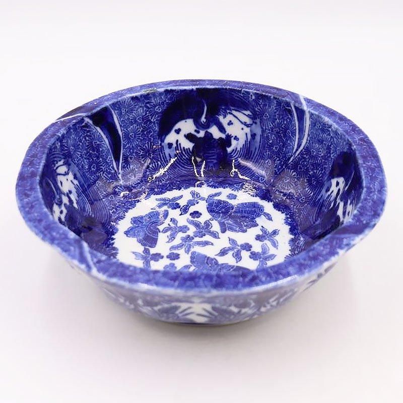 明治時代　色絵扇子文様菱形皿　11客　蝶　植物　古伊万里　アンティーク　食器 明治時代 色絵扇子文様菱形皿 11客 蝶 植物 古伊万里