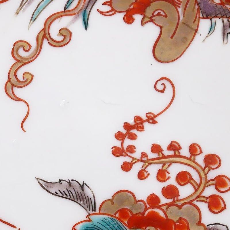 手描き 赤絵 錦手 伊万里 大皿 盛り皿 飾り皿 アンティーク 骨董