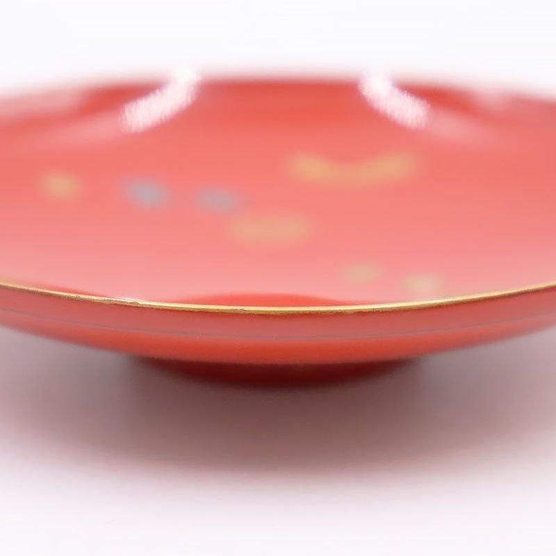 アンティーク  盃 大正時代のアンティーク蒔絵朱塗り祝盃