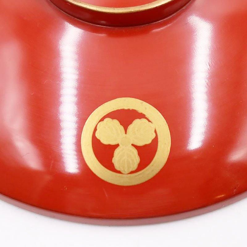 大正時代のアンティーク蒔絵朱塗り祝盃