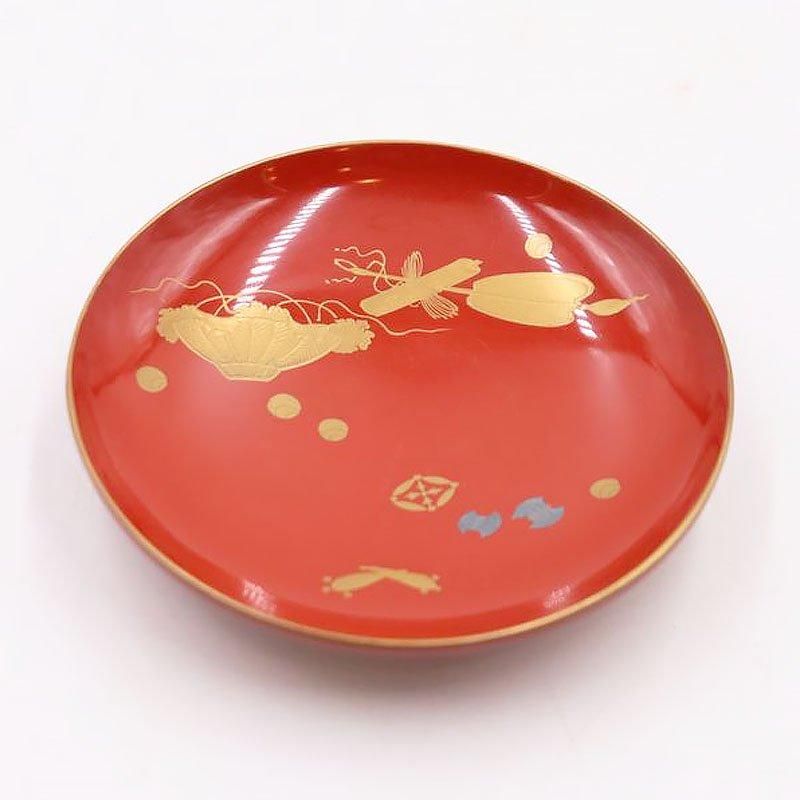 大正時代のアンティーク蒔絵朱塗り祝盃