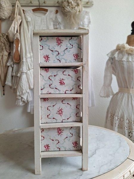 【オンライン限定商品】  フレンチファブリックカルトナージュドロワー - ANTIQUE LEAVES コレクション
