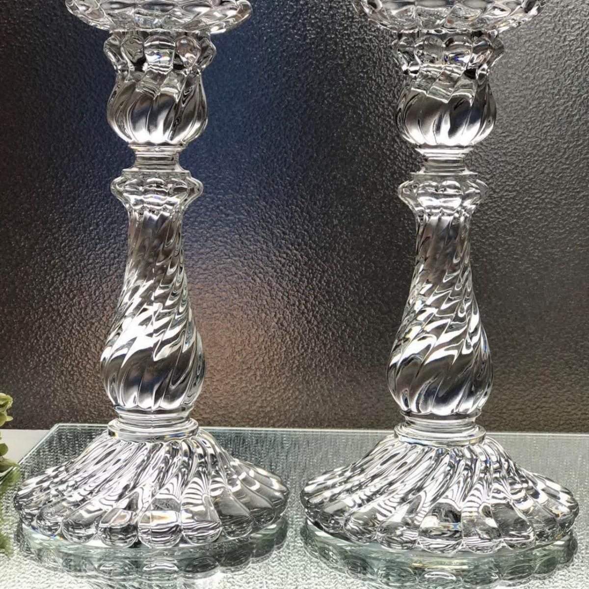 オールドバカラBACCARATバンブートゥース BambouTors★蝋燭立て★ アンティークバカラ製蝋燭立て バンブートゥース 高さ22.7cm 優雅な光