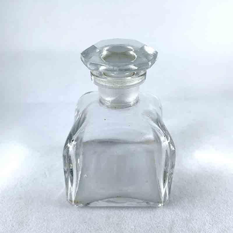 インク壺 蓋付き クリアガラス 小さな小瓶 19ota1-4 - ANTIQUE インク壺 蓋付き クリアガラス 小さな小瓶 19ota1-4 - ANTIQUE