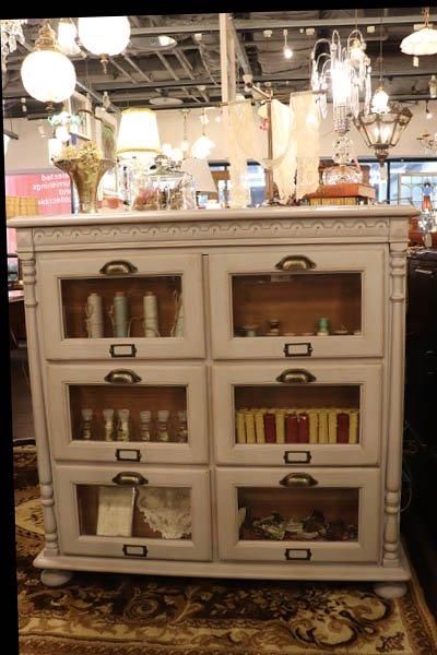 フレンチシャビーシック メルスリーキャビネット ヴィンテージ収納