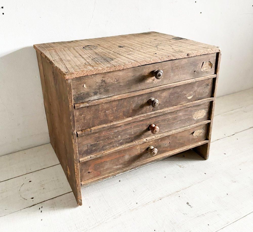 フランス製アンティークの小引き出し4ドロワー