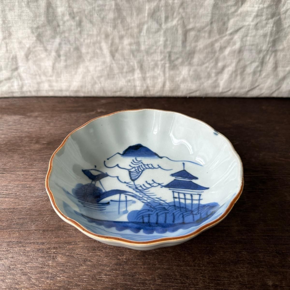 山水画のなます皿 (B) - ANTIQUE LEAVES