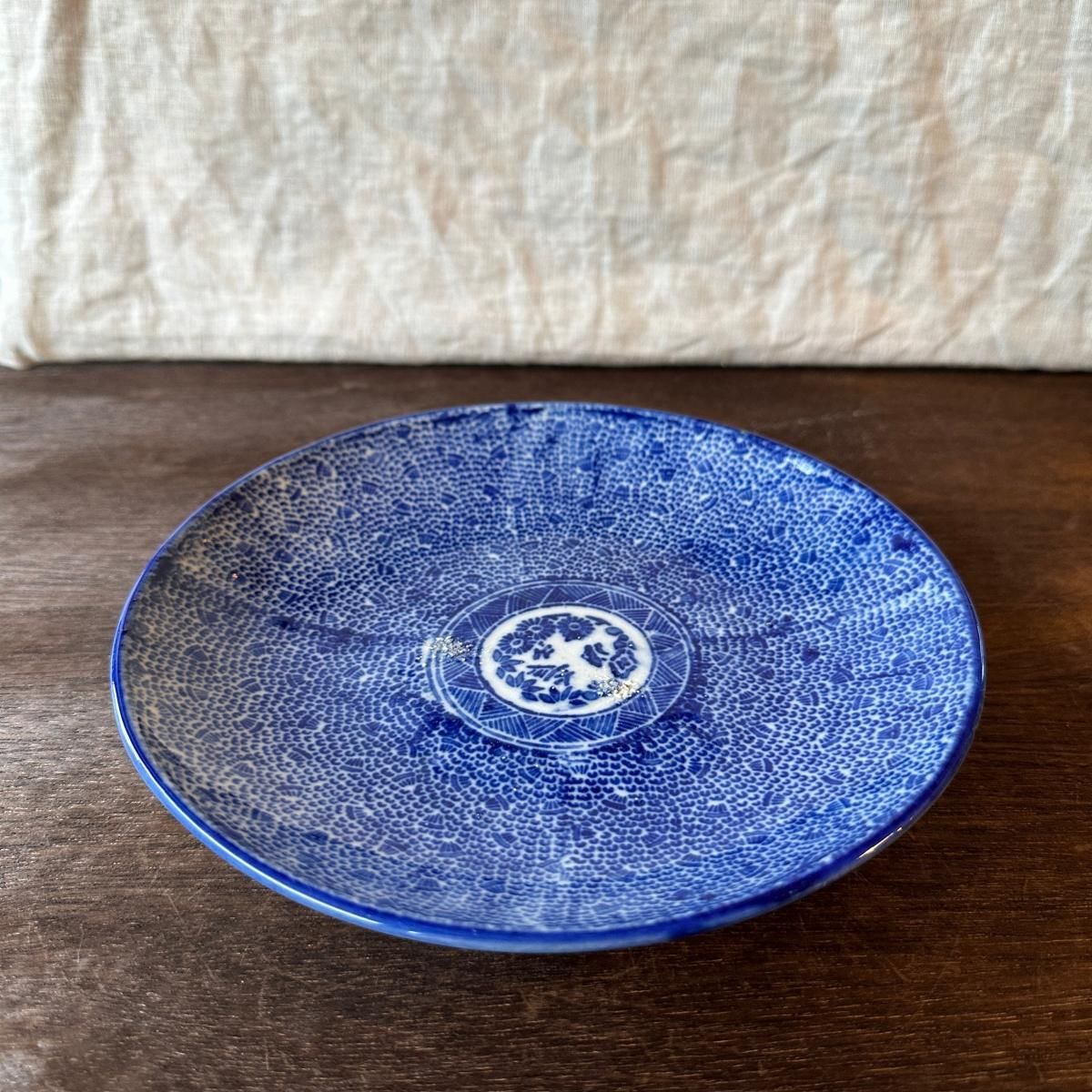 394『色絵金彩 花 唐草 小皿』 /骨董品 茶道具 古道具 古美術 古玩