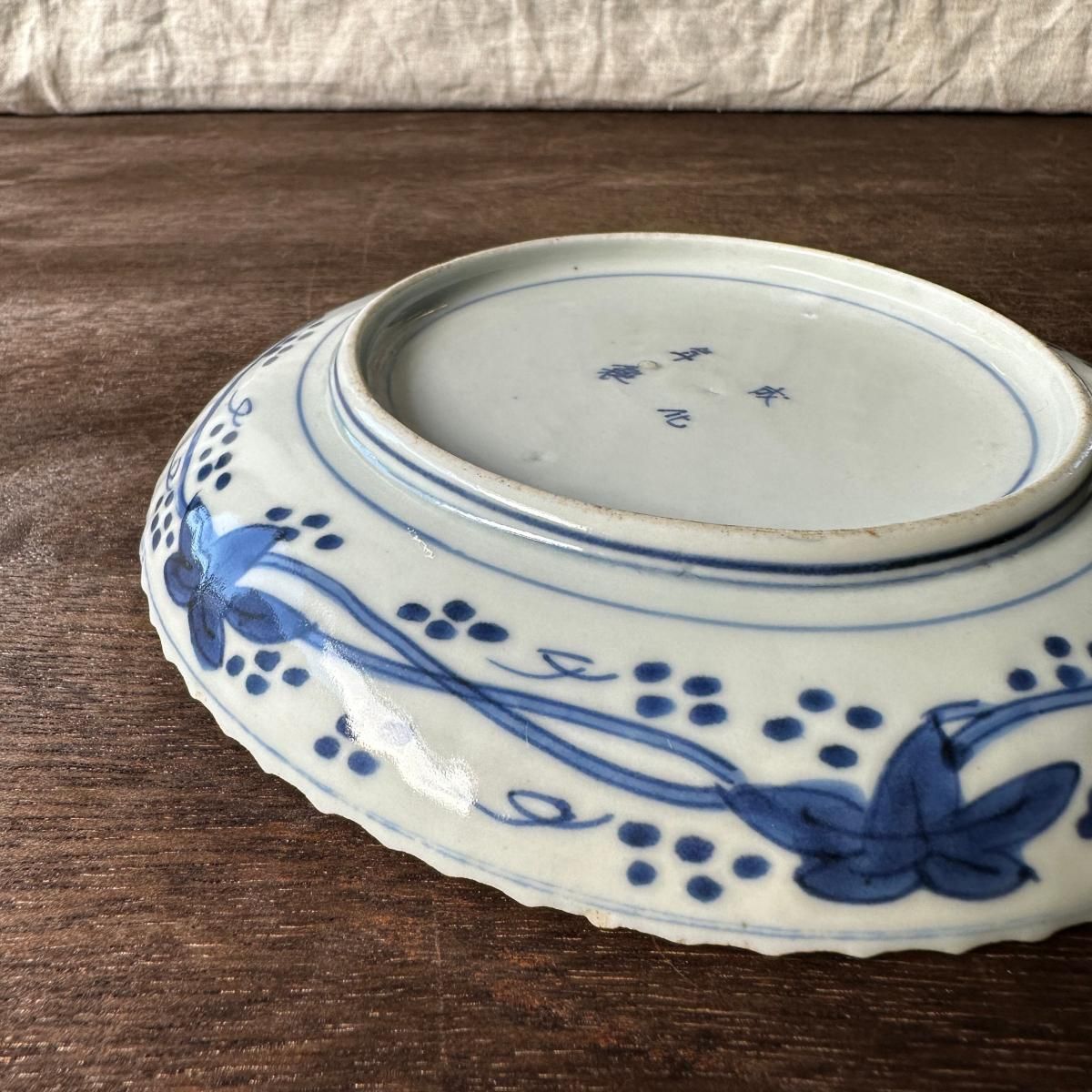 明治の干支と馬人物のイゲ皿