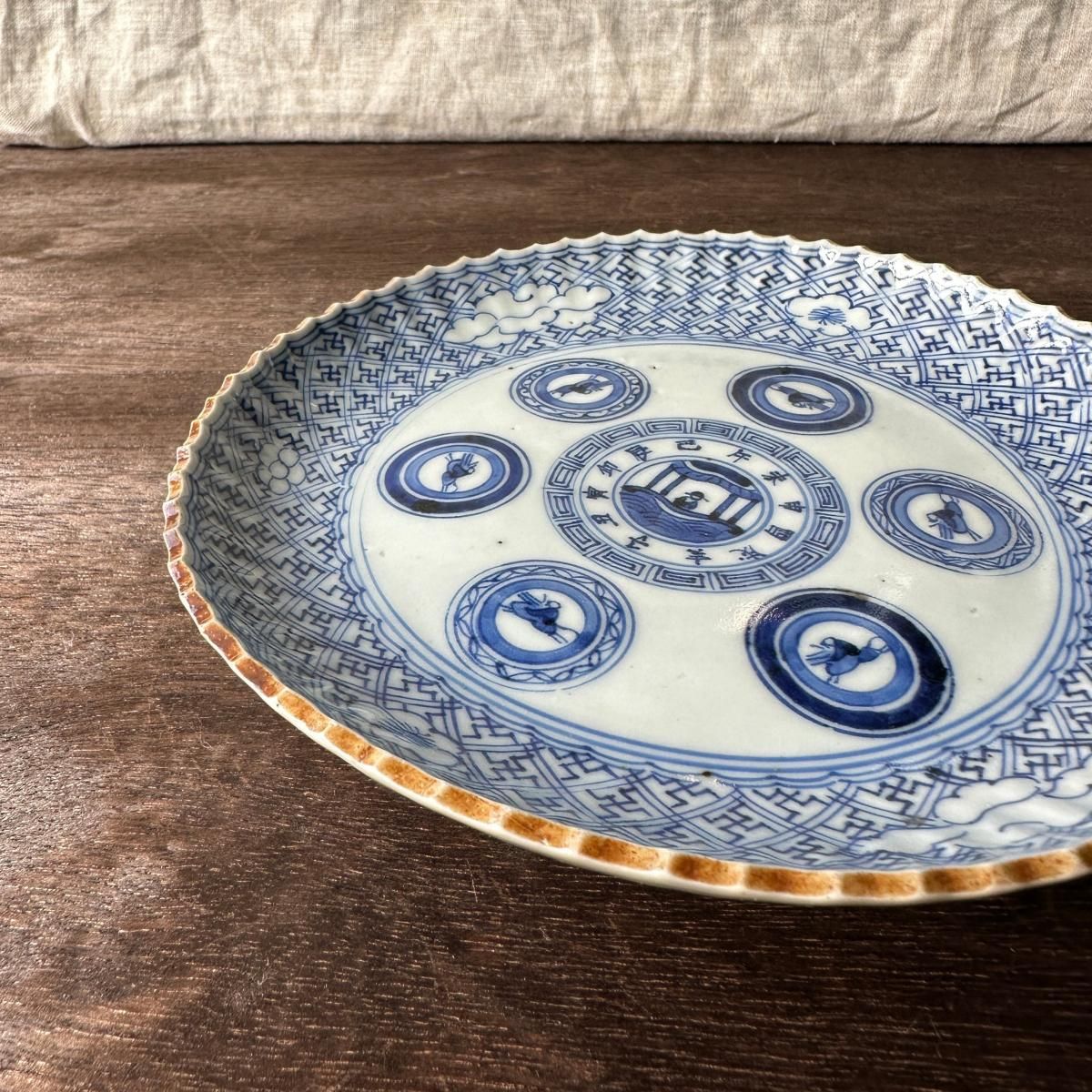 明治時代の干支と馬のイゲ皿