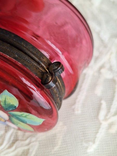 アンティークガラスパウダージャー - ANTIQUE LEAVES