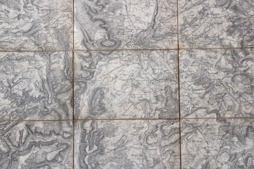 フランス　ついたて　ヴィンテージ 古地図　デコパージュ　ハンドメイド フランス ついたて ヴィンテージ 古地図 デコパージュ ハンドメイド