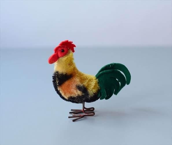 1953~74年 ドイツ製 Steiff にわとり シュタイフ Hahn-Rooster 1953~74年 ドイツ製 Steiff にわとり シュタイフ Hahn-Rooster