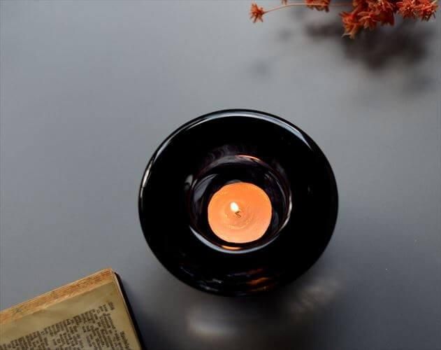 スウェーデン コスタボダ アトール キャンドルホルダー パープル