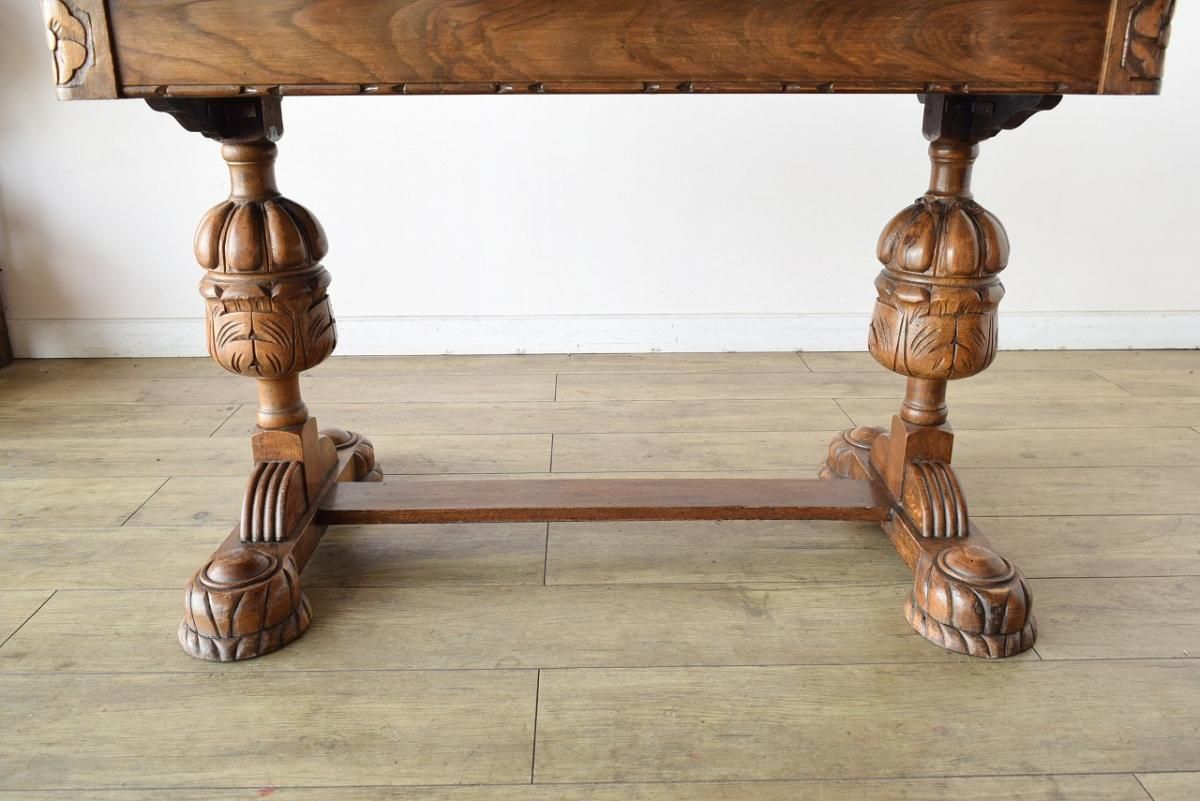 イギリス アンティーク 家具 ドローリーフテーブル ダイニング 英国 6063d Lloyd's Antiques Real Antique Drawleaf Table / ロイズ