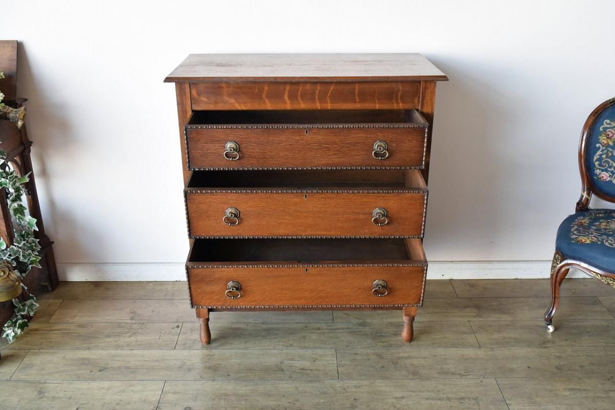 イギリス チェスト♡ 英国製1920年代バチェラーズチェスト｜オークで上品な収納力