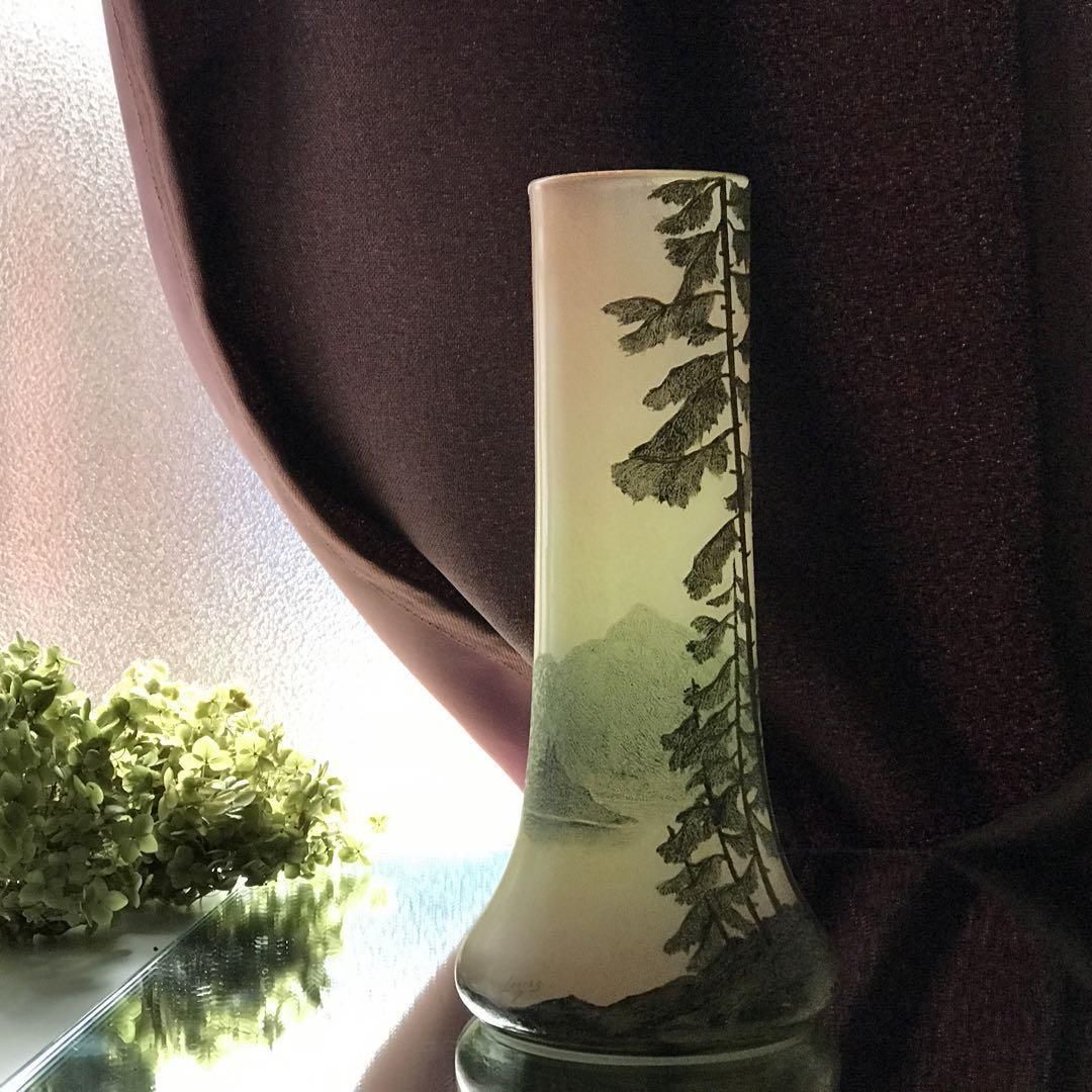 極希少♪ルグラLegrasラマルティーヌ Lamartine大型花瓶☆湖水