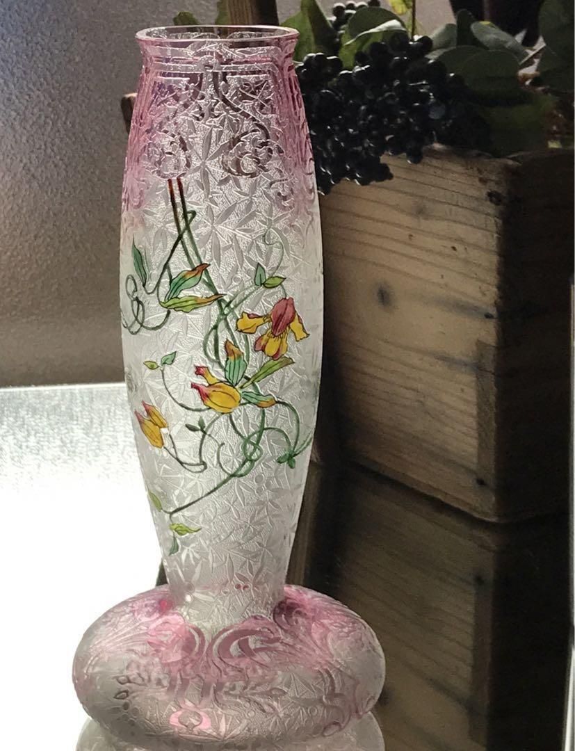 豪華な装飾オールドバカラBACCARAT花瓶☆エグランチエ*アール 豪華な装飾オールドバカラBACCARAT花瓶☆エグランチエ*アール