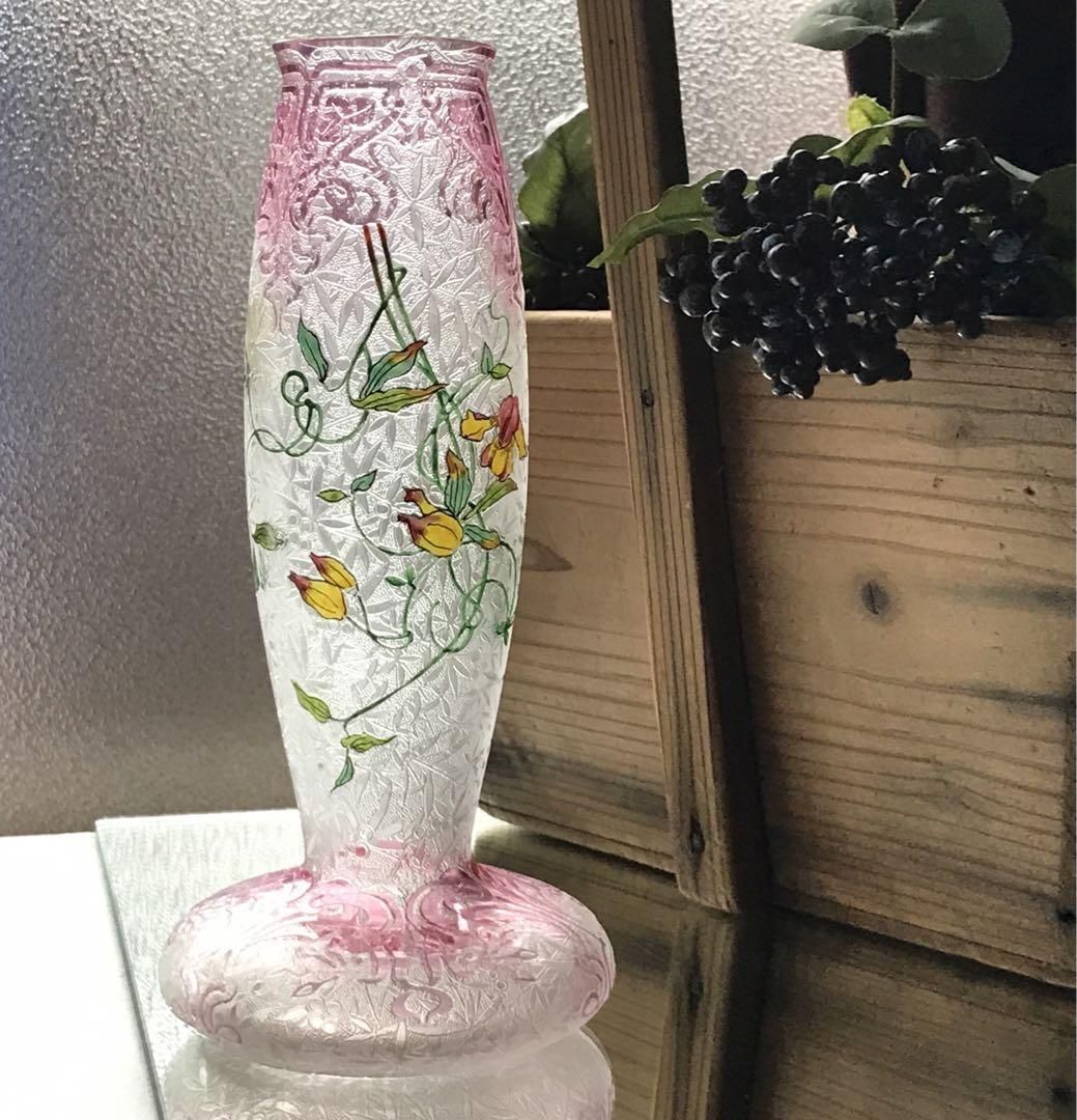 豪華な装飾オールドバカラBACCARAT花瓶☆エグランチエ*アール 豪華な装飾オールドバカラBACCARAT花瓶☆エグランチエ*アール