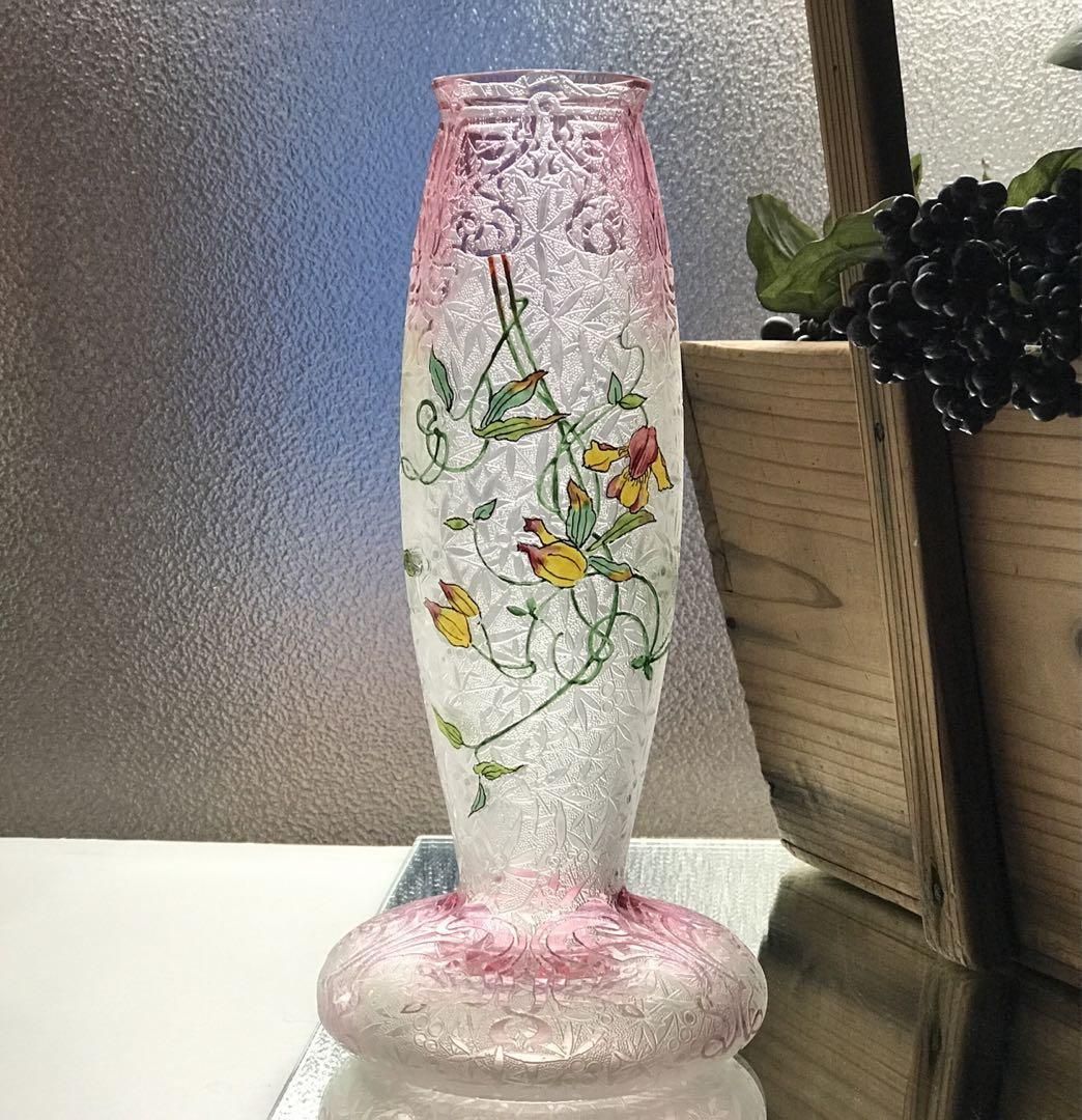 豪華な装飾オールドバカラBACCARAT花瓶☆エグランチエ*アール 豪華な装飾オールドバカラBACCARAT花瓶☆エグランチエ*アール