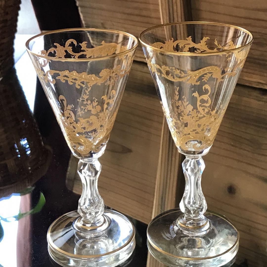 希少♡オールドサンルイSt Louisボンボニエール菓子器☆金彩装飾☆100年前 希少♡オールドサンルイSt Louisボンボニエール菓子器☆金彩装飾