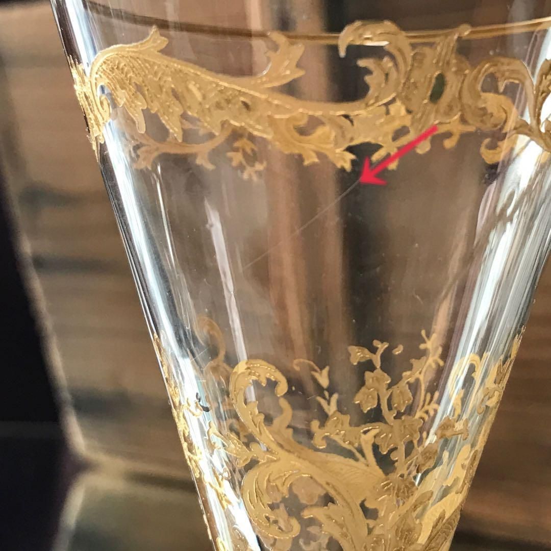 オールドサンルイ St Louisミカド Micadoワイングラス美しい金彩