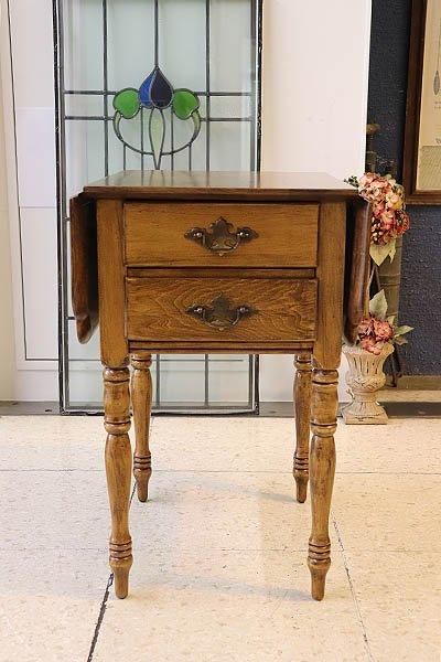 アメリカ製メイプル無垢のドロップリーフテーブル