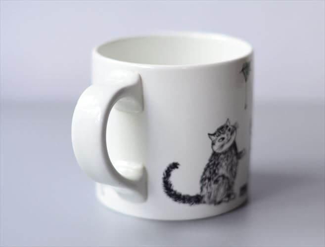 アラビア ロウリュ ビアマグカップ 家族と猫デザイン