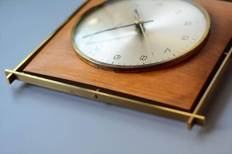 ドイツ Diehl ミッドセンチュリー木製真鍮壁時計