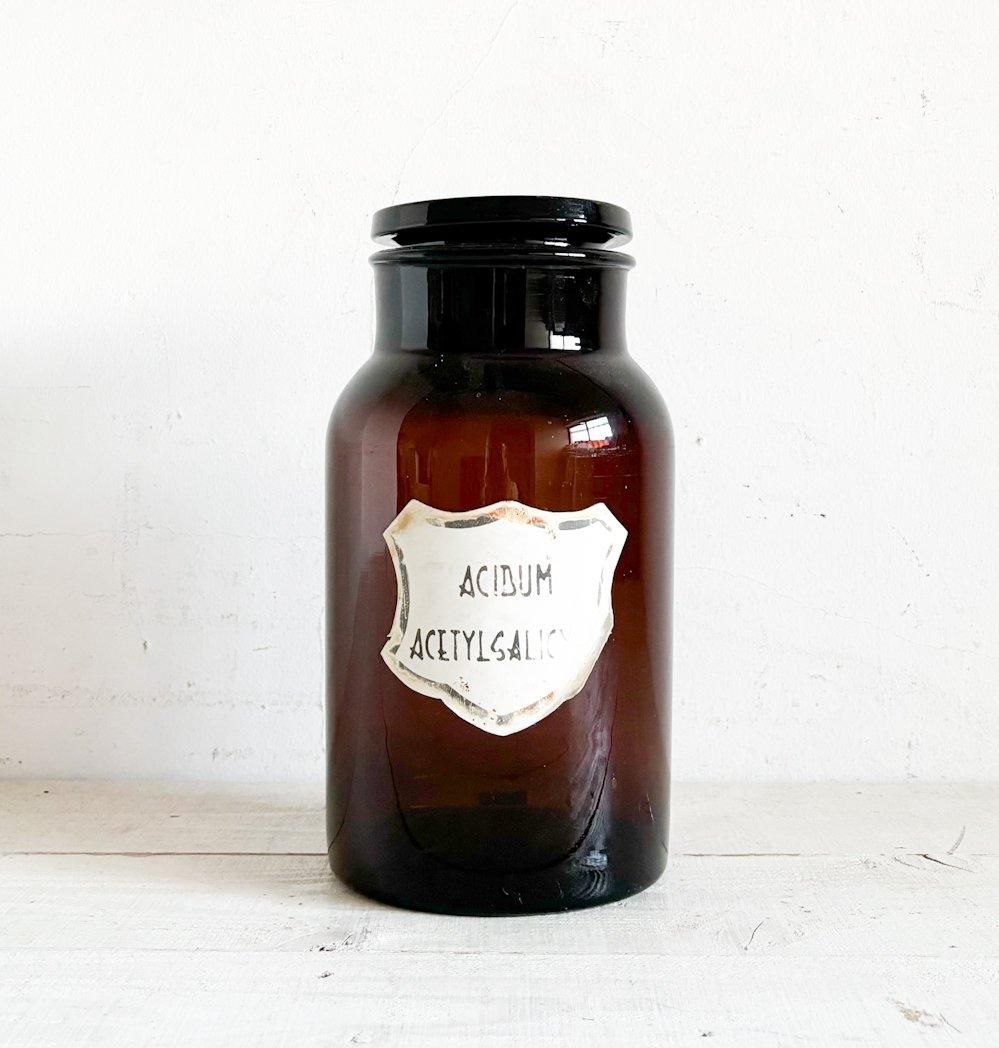 フランス製アンティークの存在感ある薬品瓶