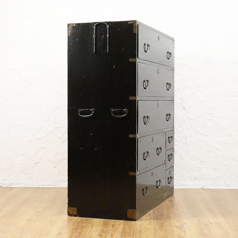 黒三尺和箪笥 大正時代のシンプルな衣装箪笥