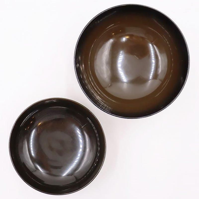 昭和初期のアンティーク漆器 吸物椀 鉄線・クレマチス