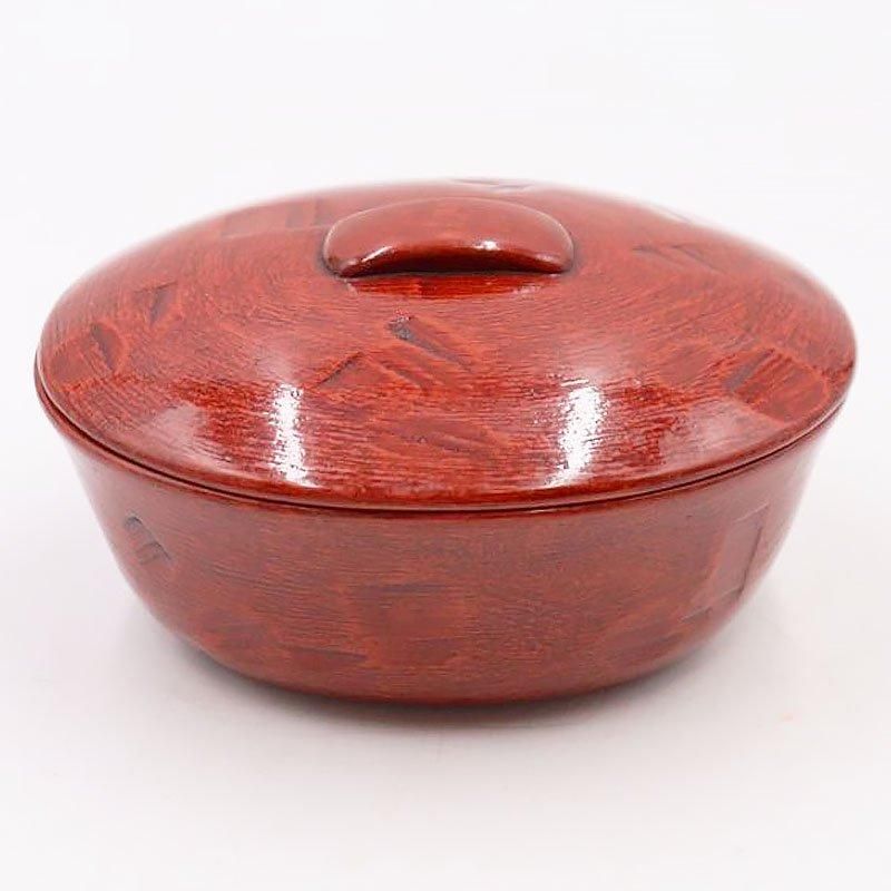激安通販の 朱塗り 木地 漆器の器 和食 骨董 アンティーク 楕円形蓋もの 工芸品