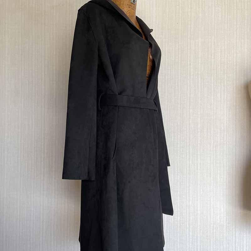 ロングコート はおりコート 黒 フード付きコート ZARA バック ロングコート はおりコート 黒 フード付きコート ZARA バック