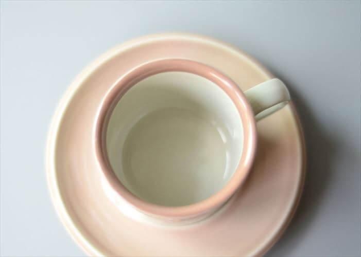 アンティークフィンランド製カップソーサー 希少な珊瑚デザイン