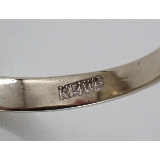 昭和ジュエリー 王冠透かし K14WG オパールリング 8号 - ANTIQUE