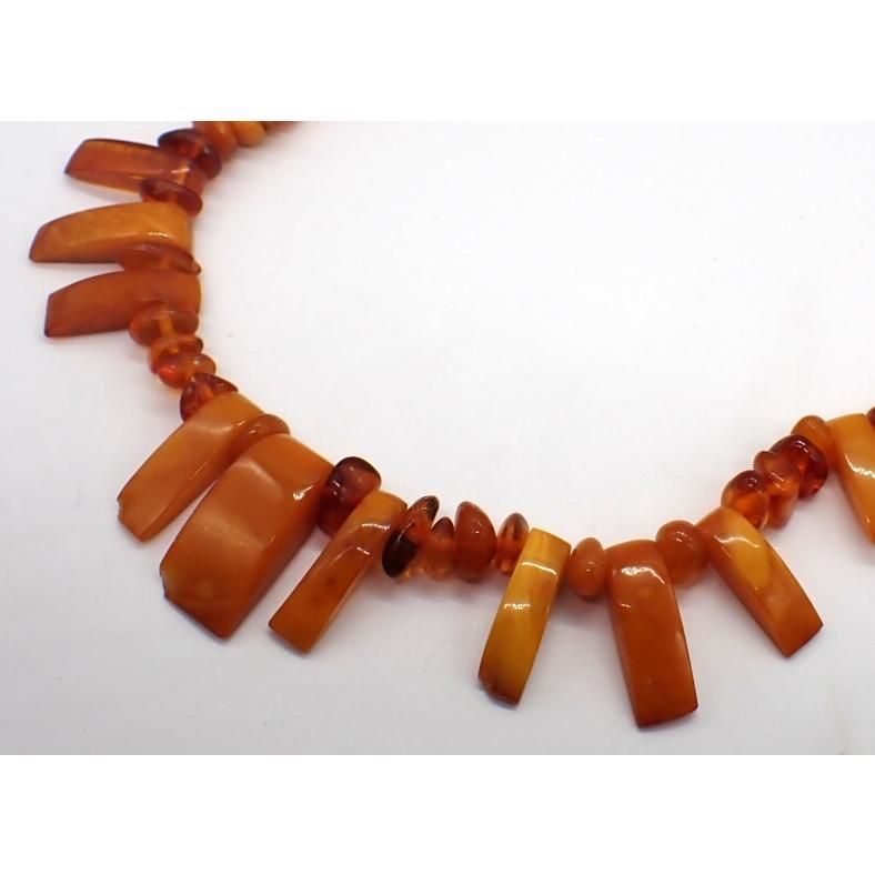 古代ロイヤルアンバー ネックレス 華やか