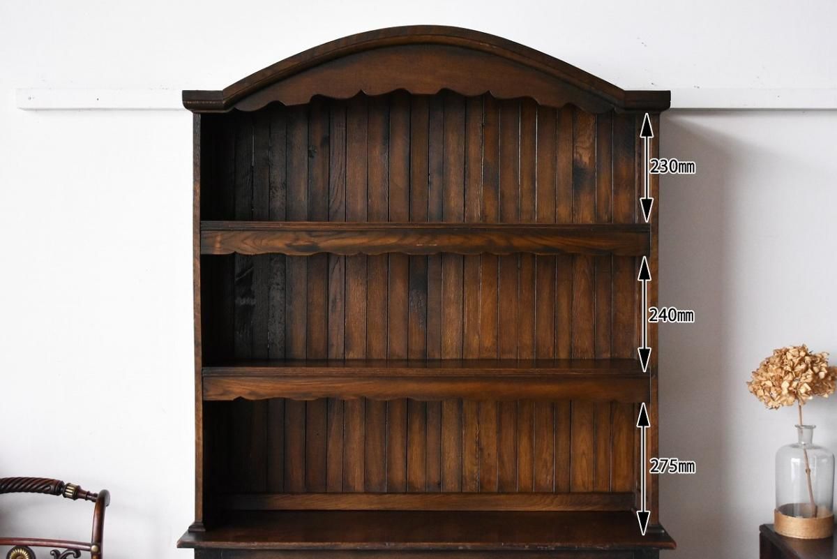 英国製アンティーク オーク製カップボード｜1890年代重厚なデザイン