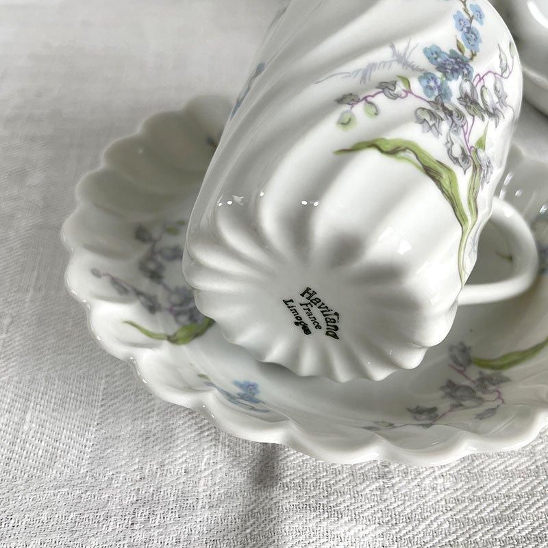 リモージュアビランドすずらん柄コーヒーカップ＆ソーサー