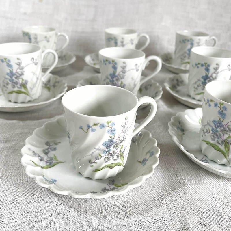 リモージュ　勿忘草　ティーセット　3点セット リモージュ 勿忘草 ティーセット 3点セット