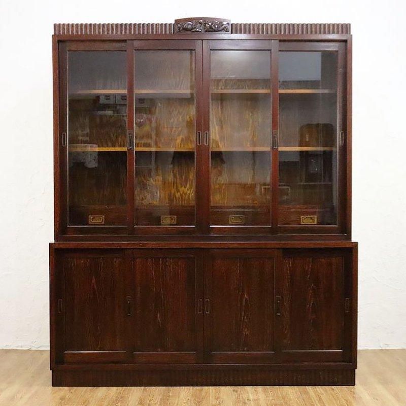 管305☆大正ロマン☆アンティーク☆キャビネット☆飾り棚☆本棚 管305☆大正ロマン☆アンティーク☆キャビネット☆飾り棚☆本棚 管305☆