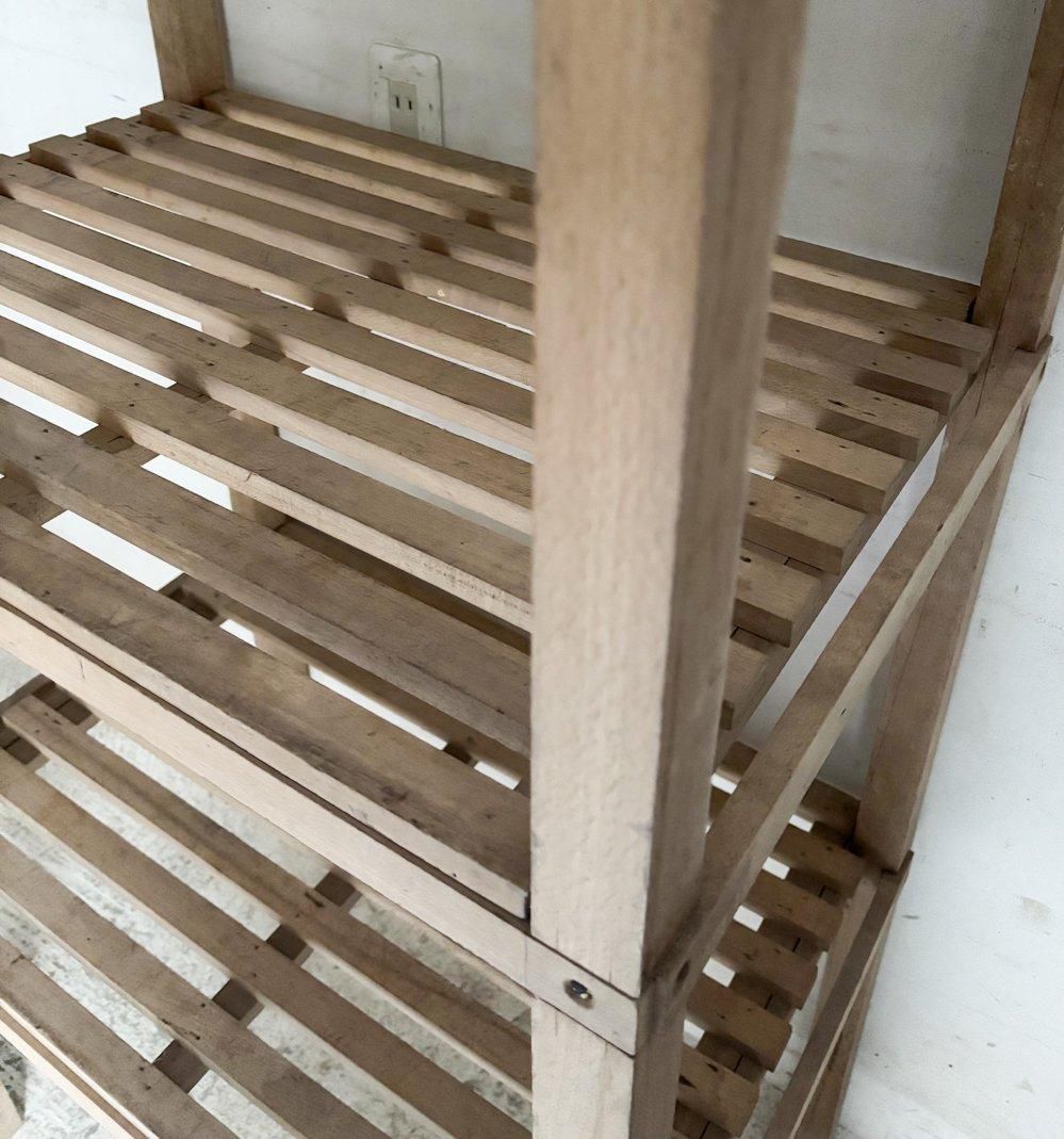 フランス製アンティークビーチ材の高級ラック