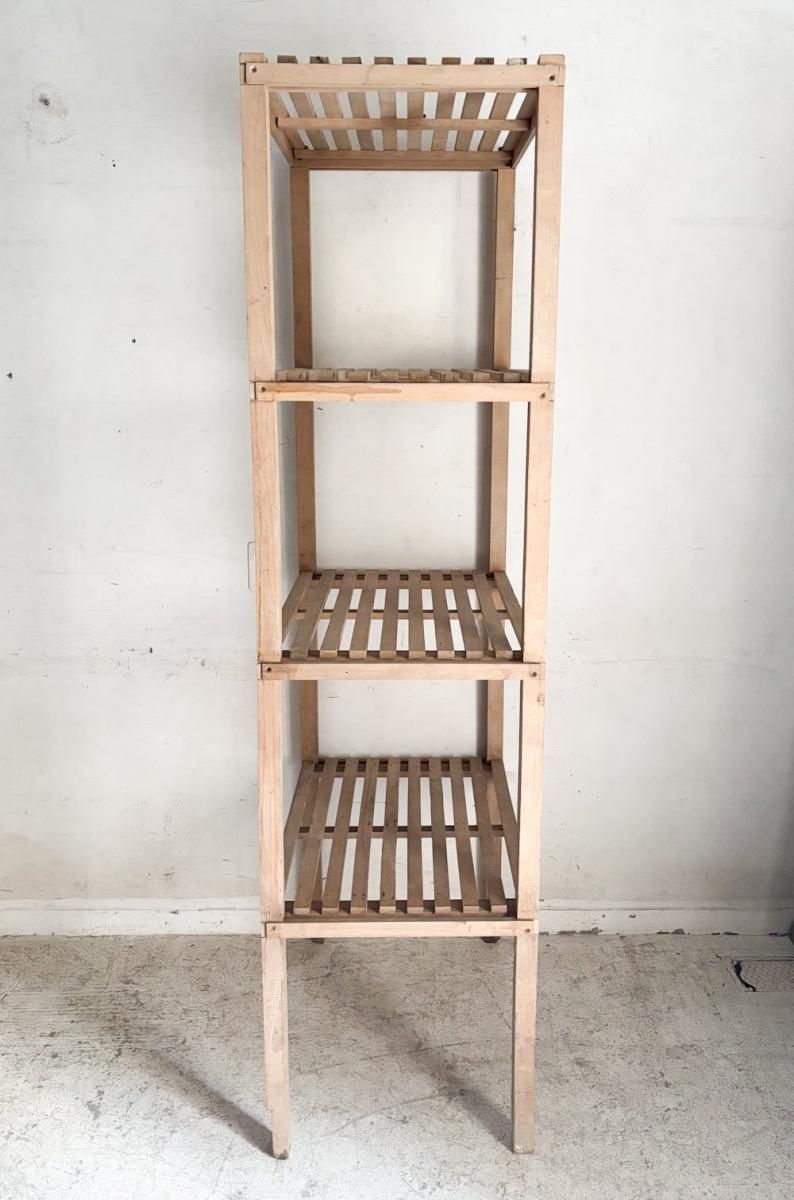 フランス製アンティークビーチ材の高級ラック